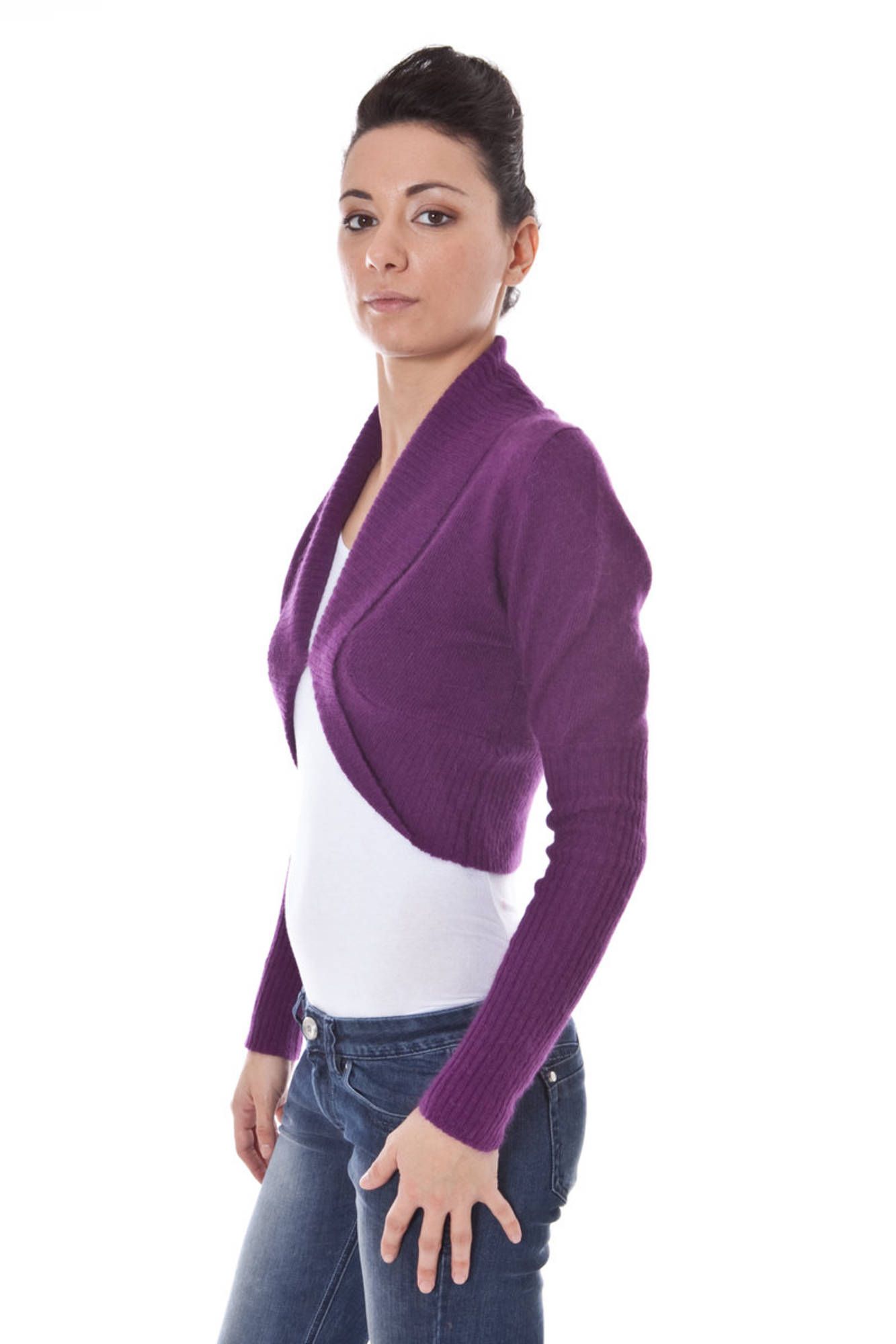 DATCH COPRISPALLE MANICHE LUNGHE DONNA VIOLA - immagine 3