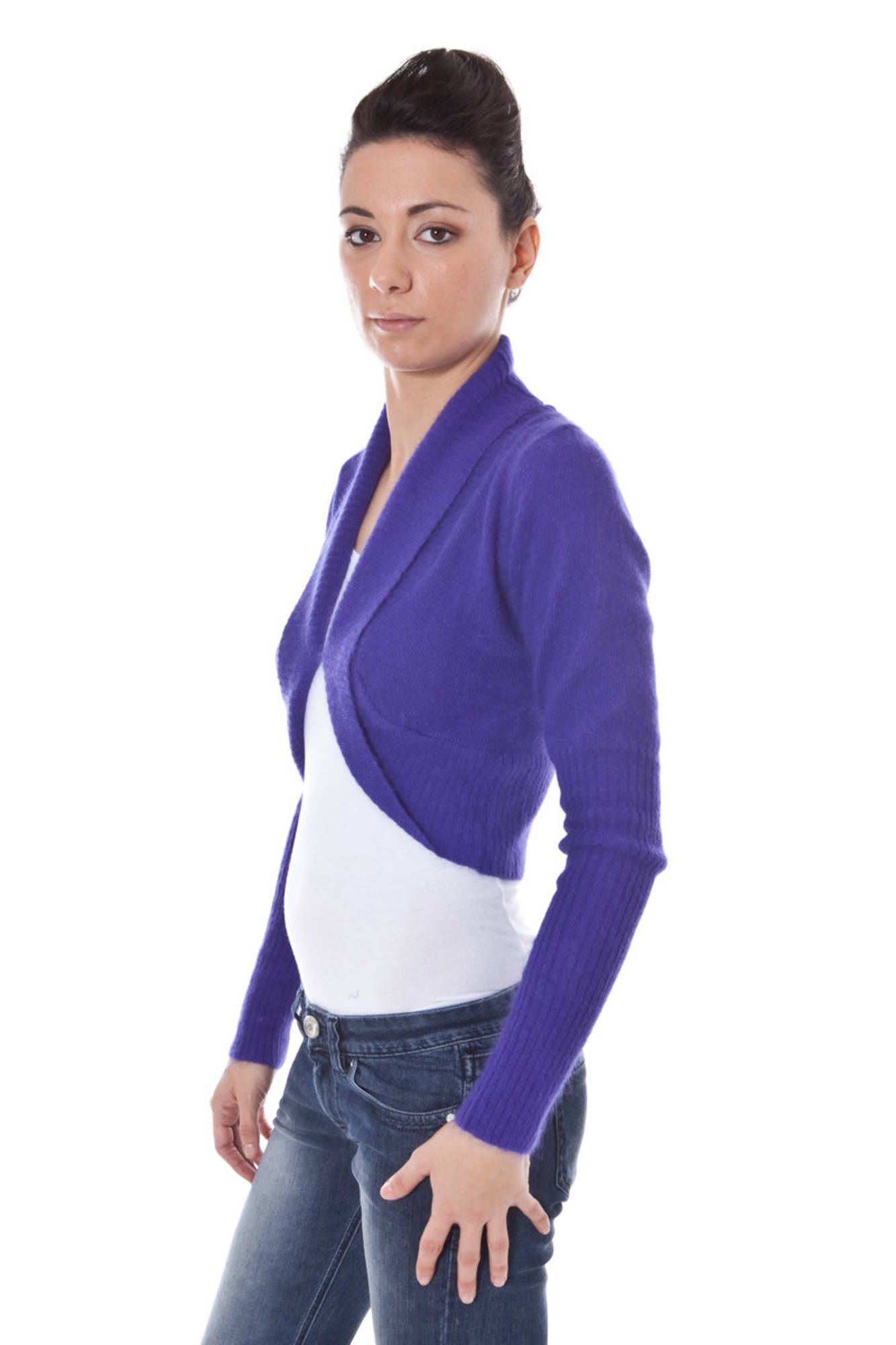 DATCH COPRISPALLE MANICHE LUNGHE DONNA VIOLA - immagine 3