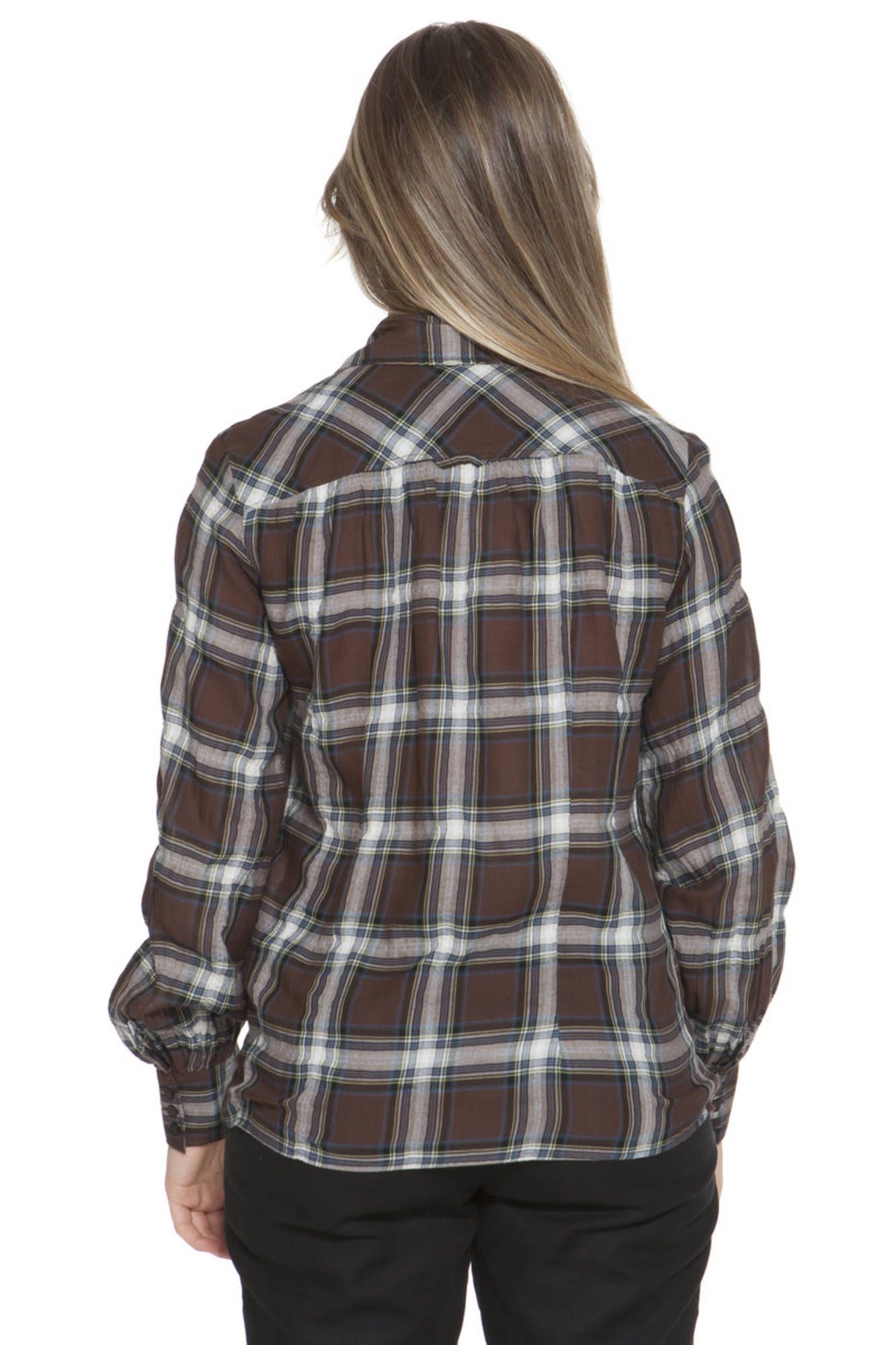 GANT CAMICIA MANICHE LUNGHE DONNA MARRONE - immagine 2