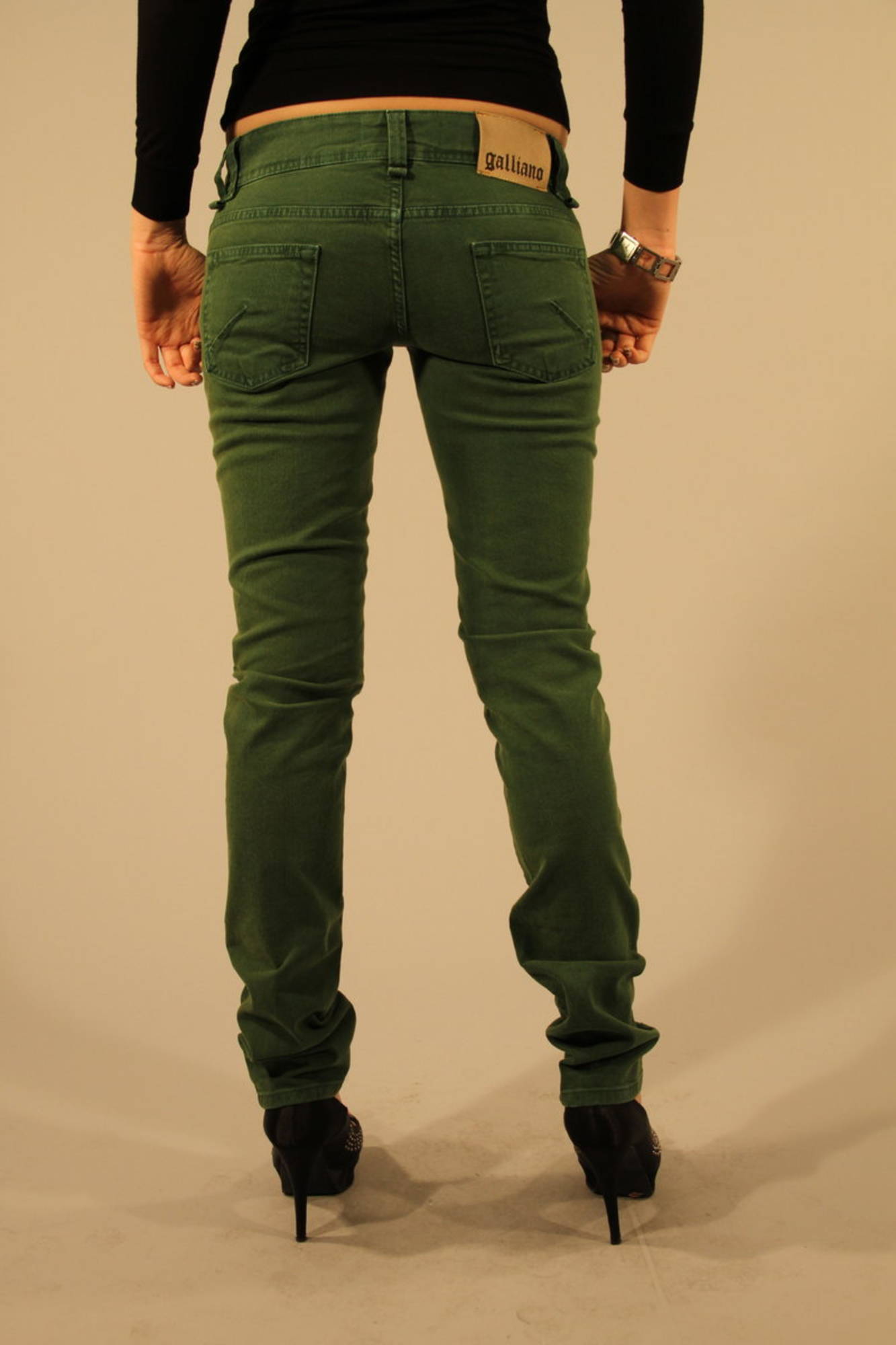 JOHN GALLIANO JEANS DENIM DONNA VERDE - immagine 2