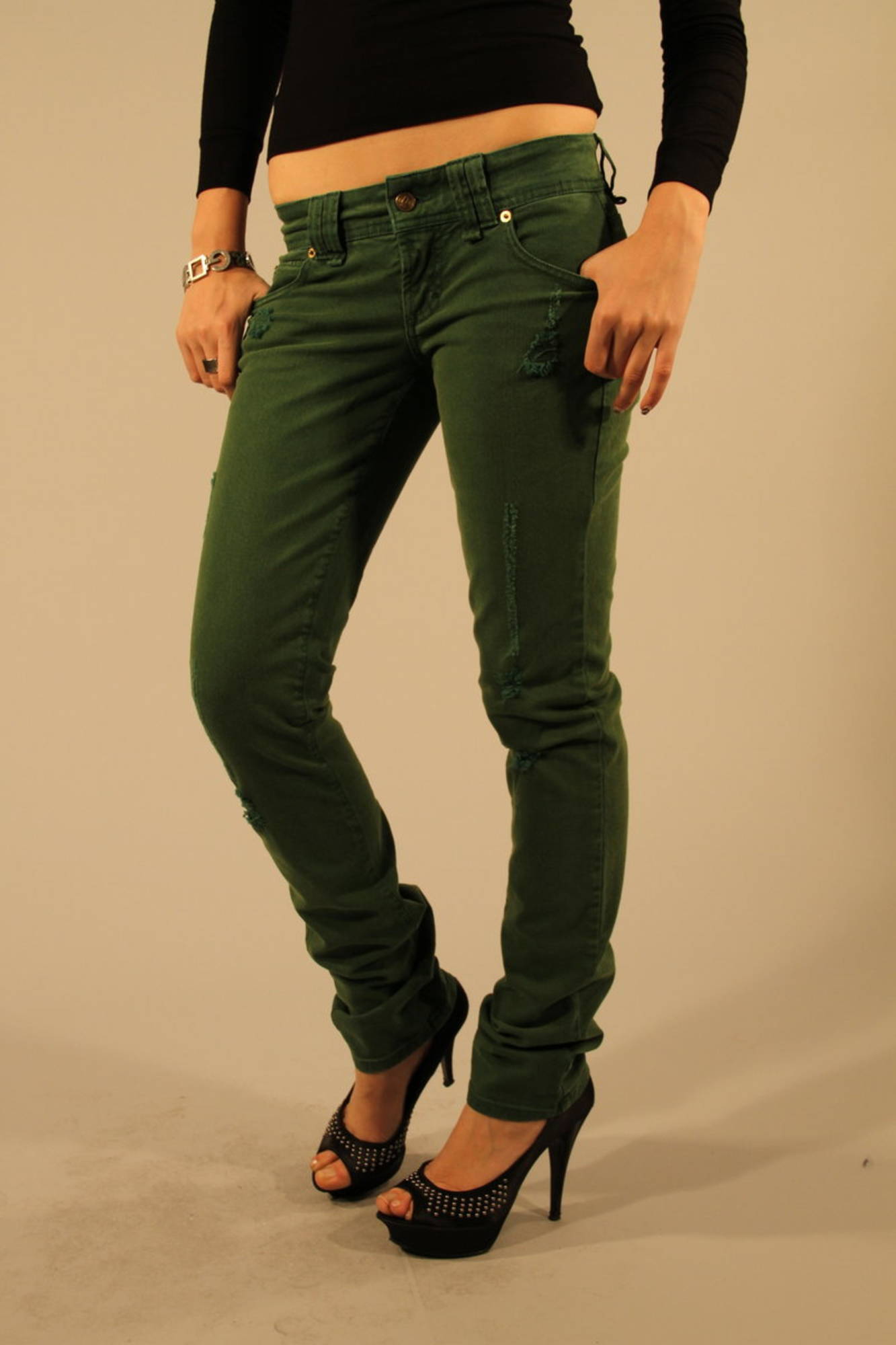 JOHN GALLIANO JEANS DENIM DONNA VERDE - immagine 3