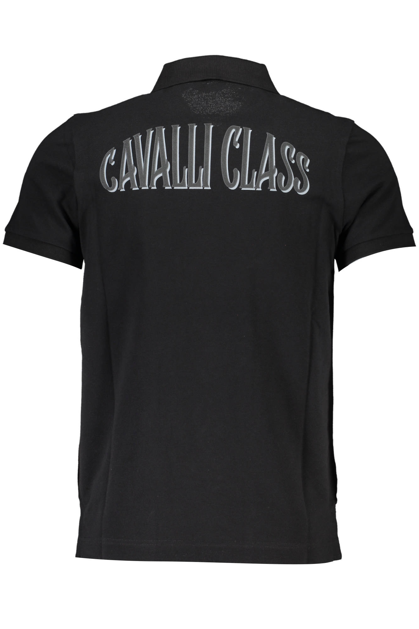 CAVALLI CLASS POLO MANICHE CORTE UOMO NERO - immagine 2