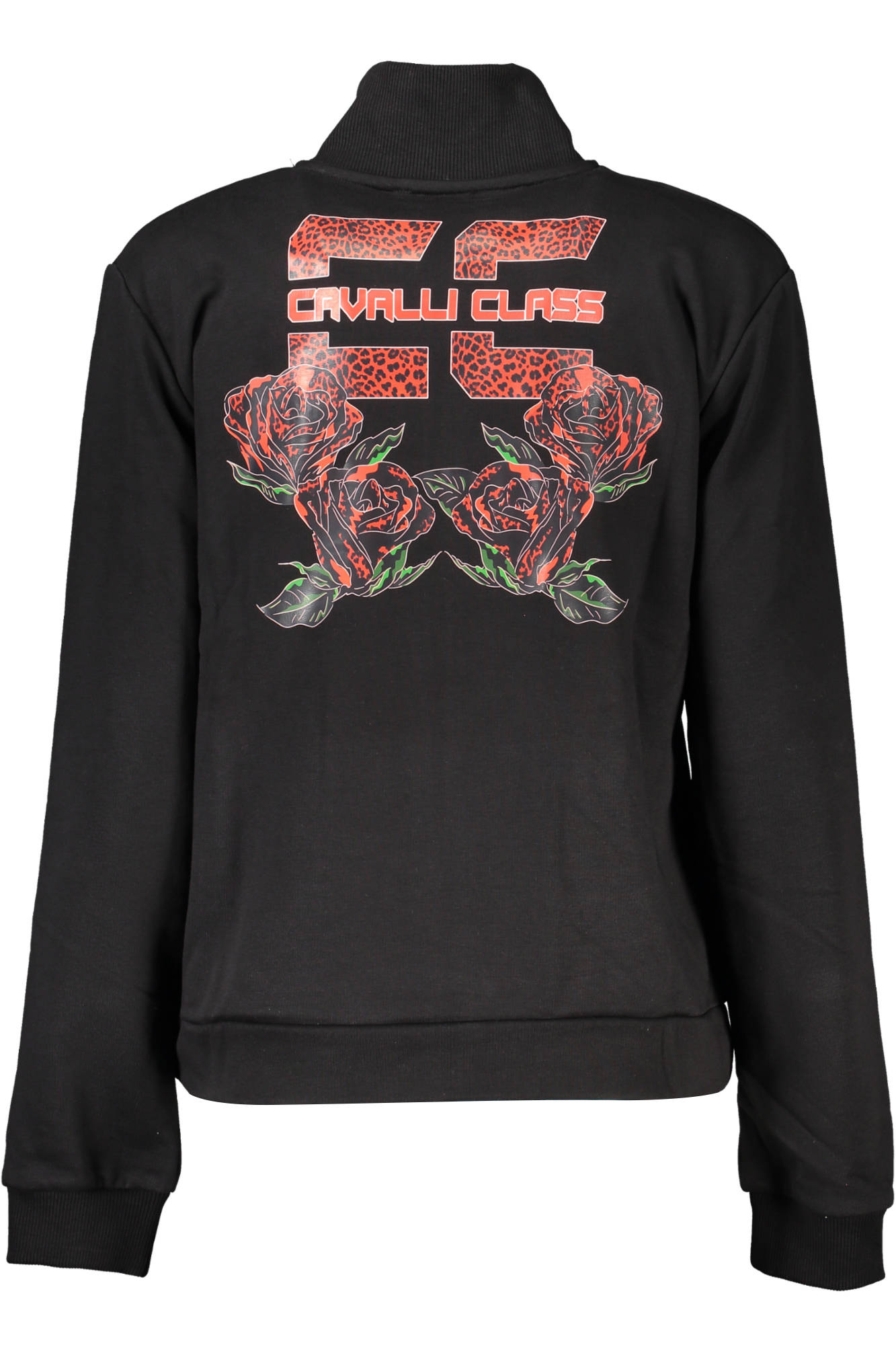 CAVALLI CLASS FELPA CON ZIP DONNA NERO - immagine 2