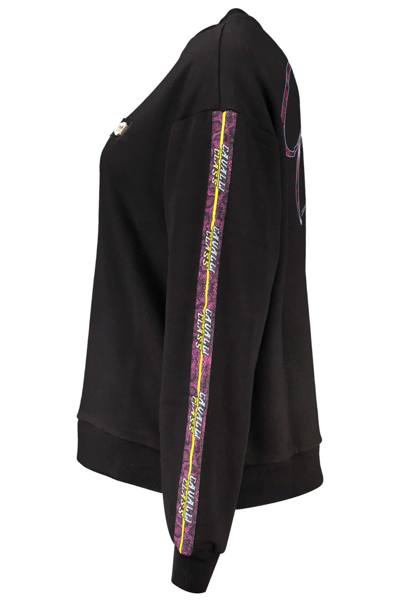 CAVALLI CLASS FELPA SENZA ZIP DONNA NERO - immagine 3