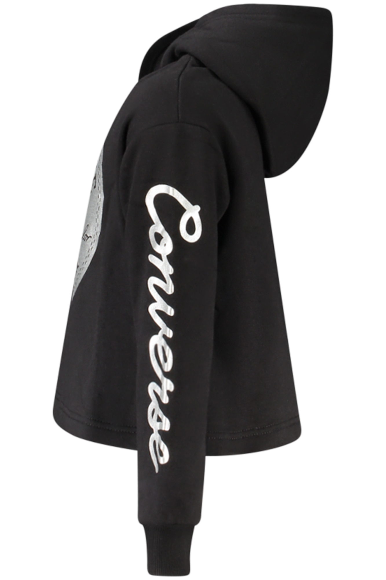 CONVERSE FELPA SENZA ZIP BAMBINA NERO - immagine 3