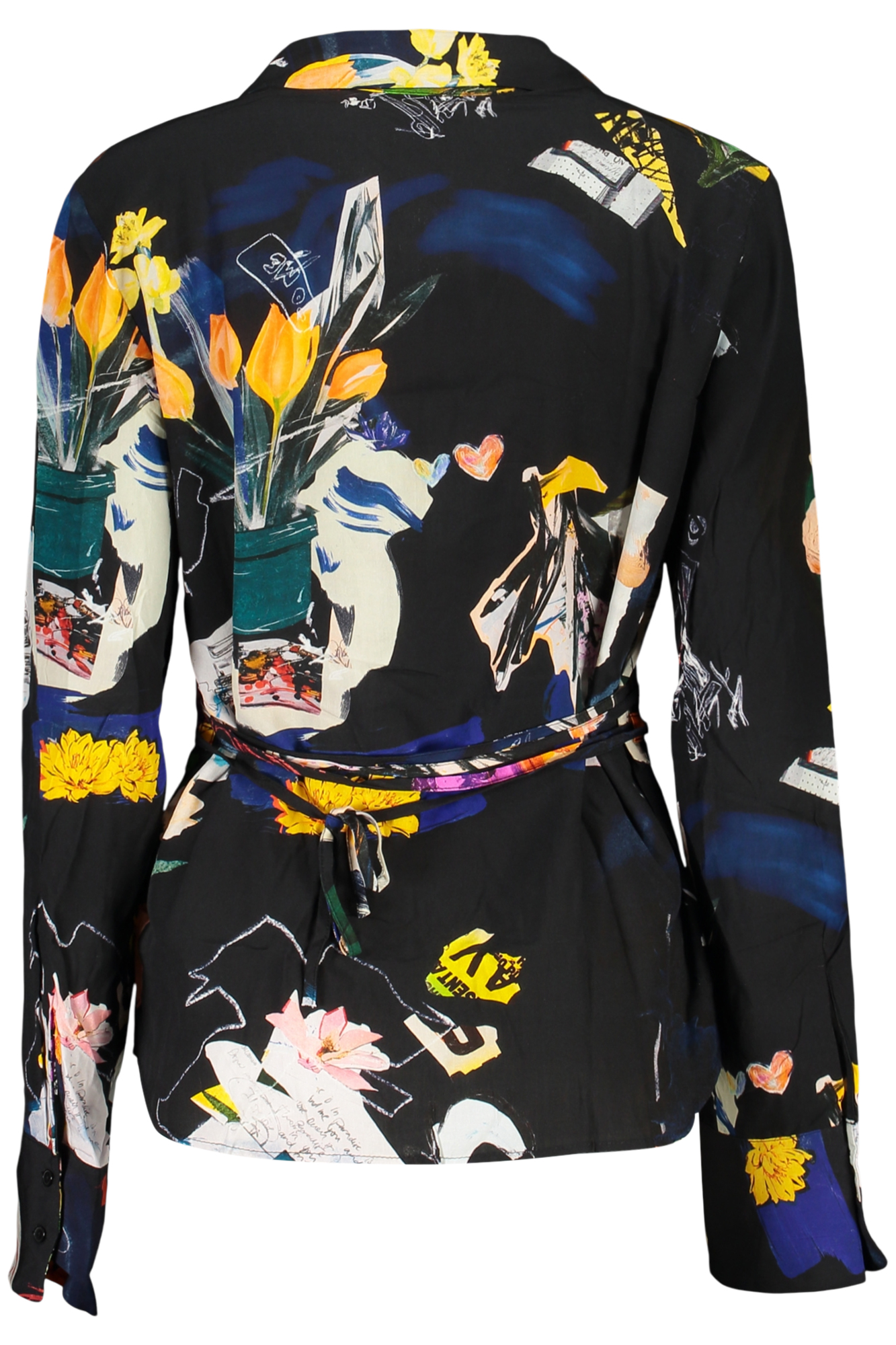 DESIGUAL CAMICIA MANICHE LUNGHE DONNA NERO - immagine 2
