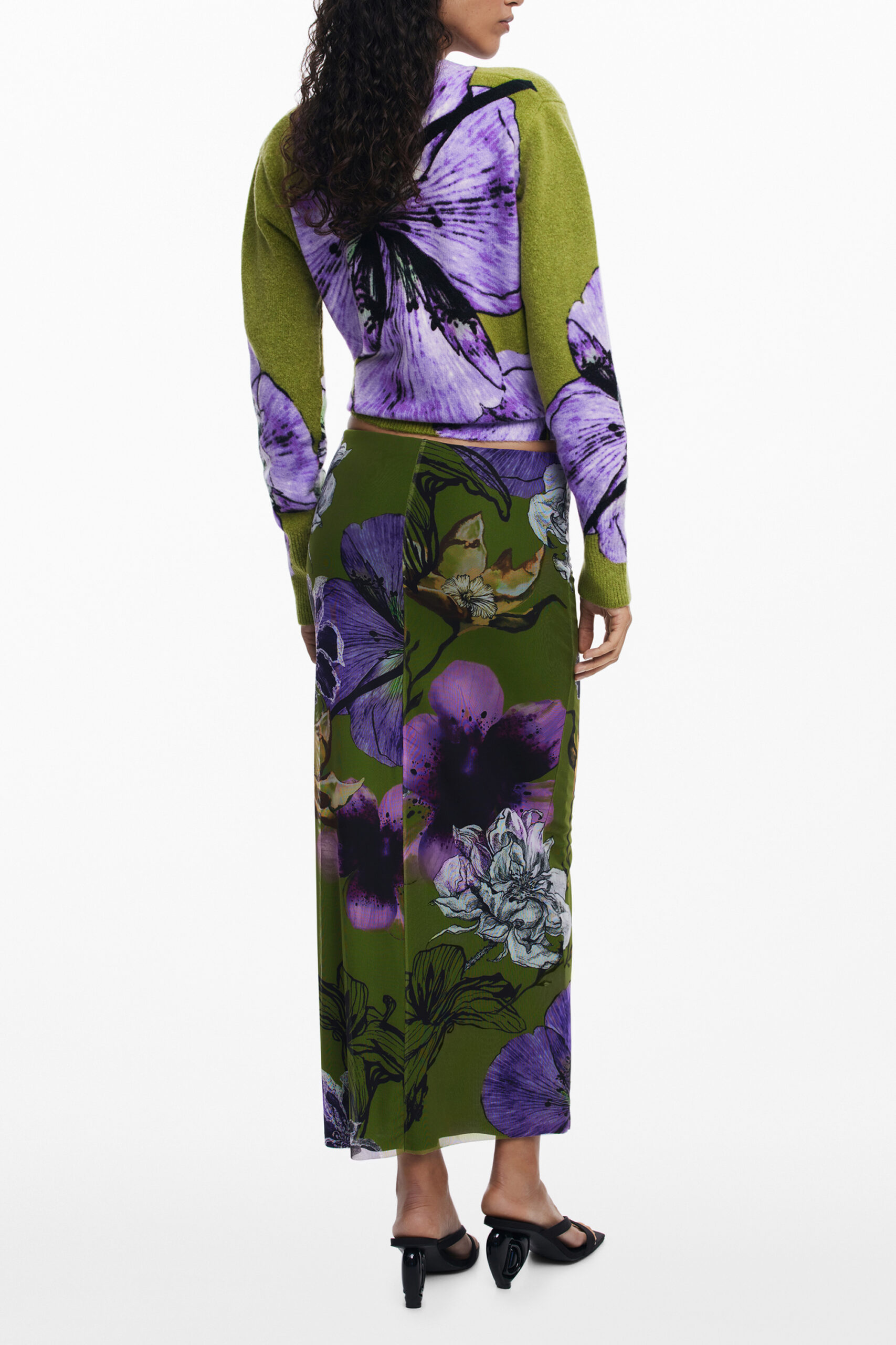 DESIGUAL GONNA LUNGA DONNA VERDE - immagine 2
