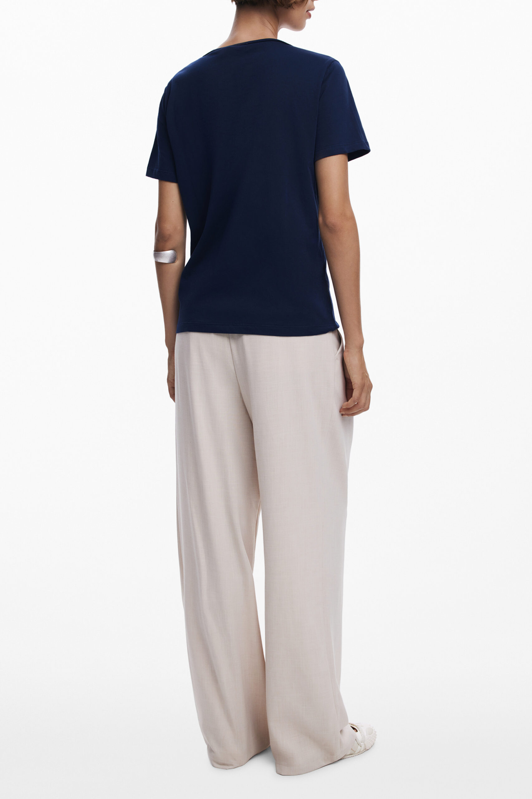 DESIGUAL T-SHIRT MANICHE CORTE DONNA BLU - immagine 2
