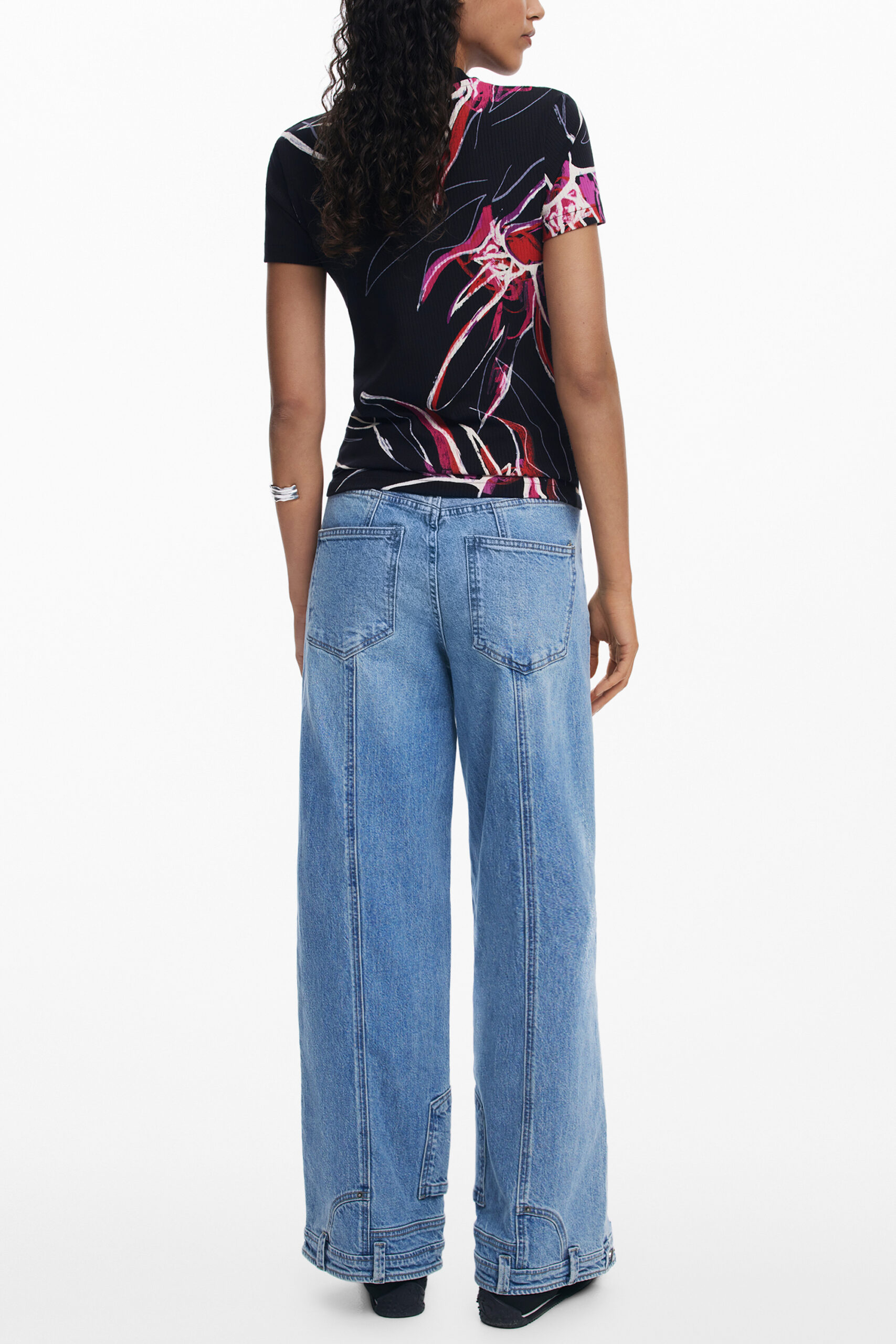 DESIGUAL T-SHIRT MANICHE CORTE DONNA NERO - immagine 2