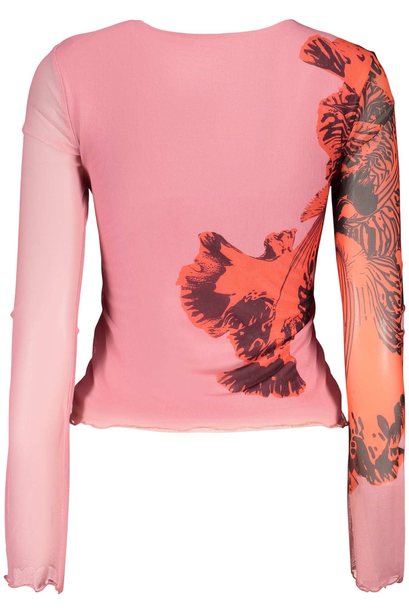 DESIGUAL T-SHIRT MANICHE LUNGHE DONNA ROSA - immagine 2