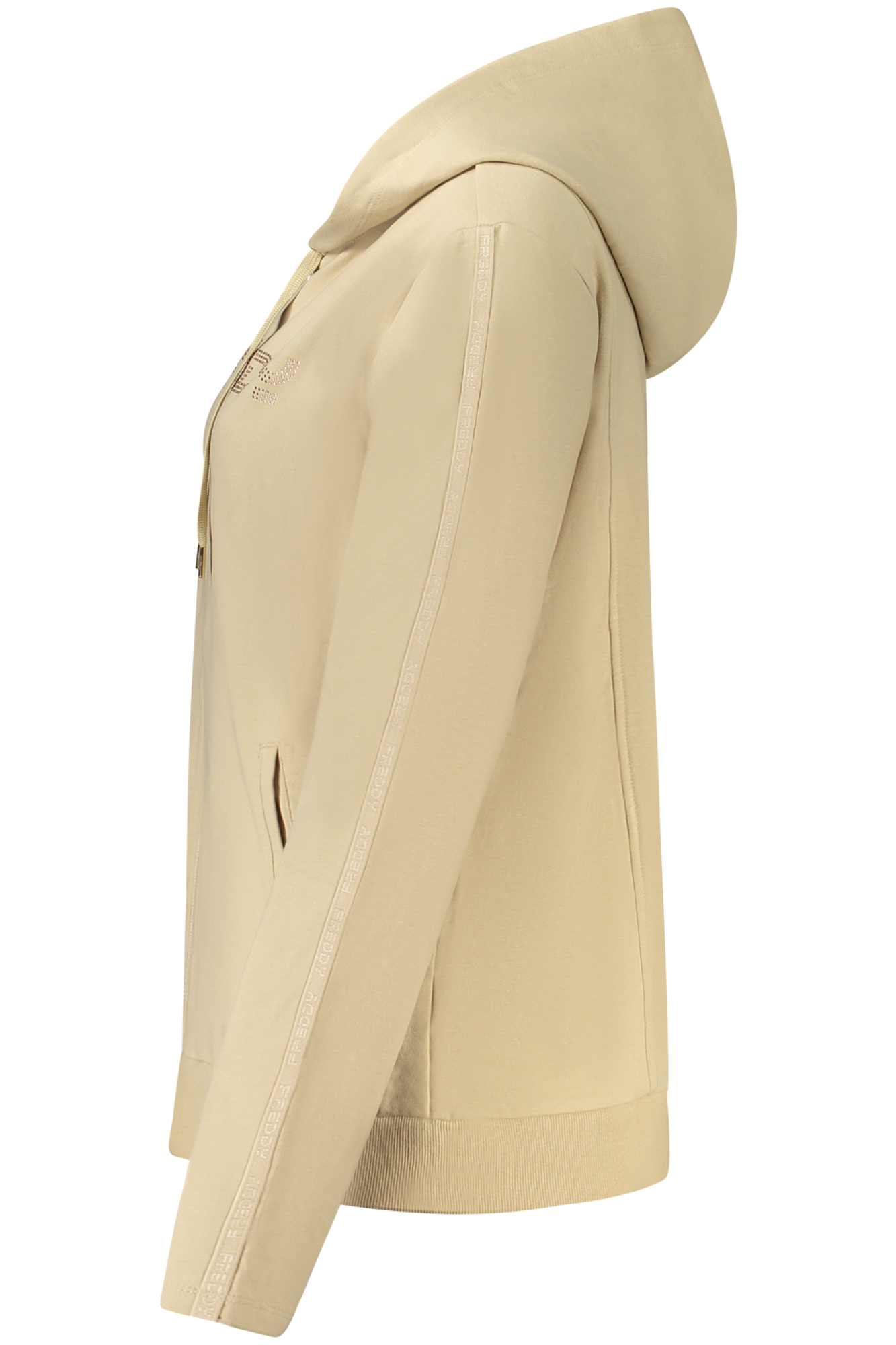 FREDDY FELPA CON ZIP DONNA BEIGE - immagine 3