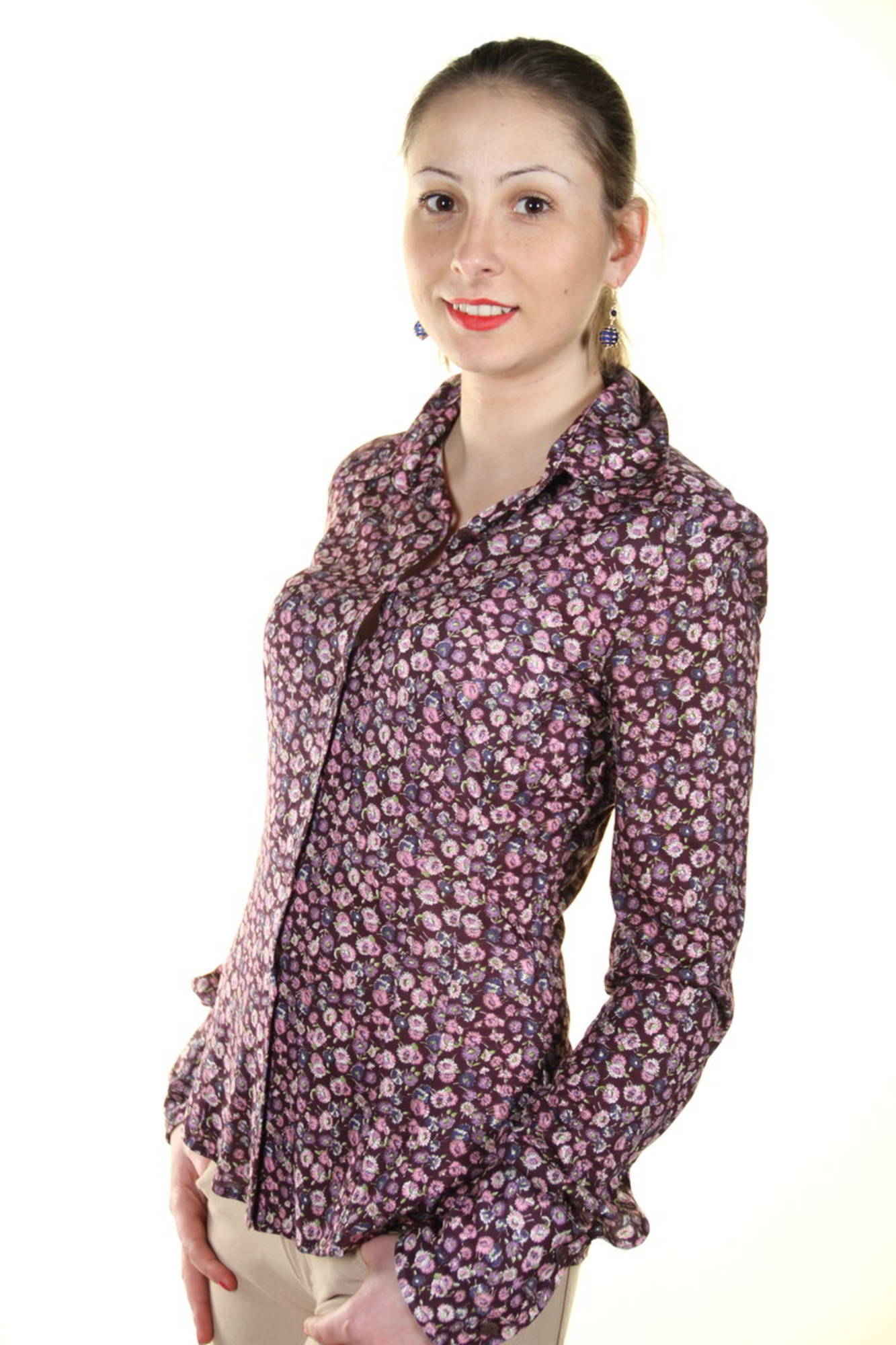 HOLIDAY INN CAMICIA MANICHE LUNGHE DONNA VIOLA - immagine 2
