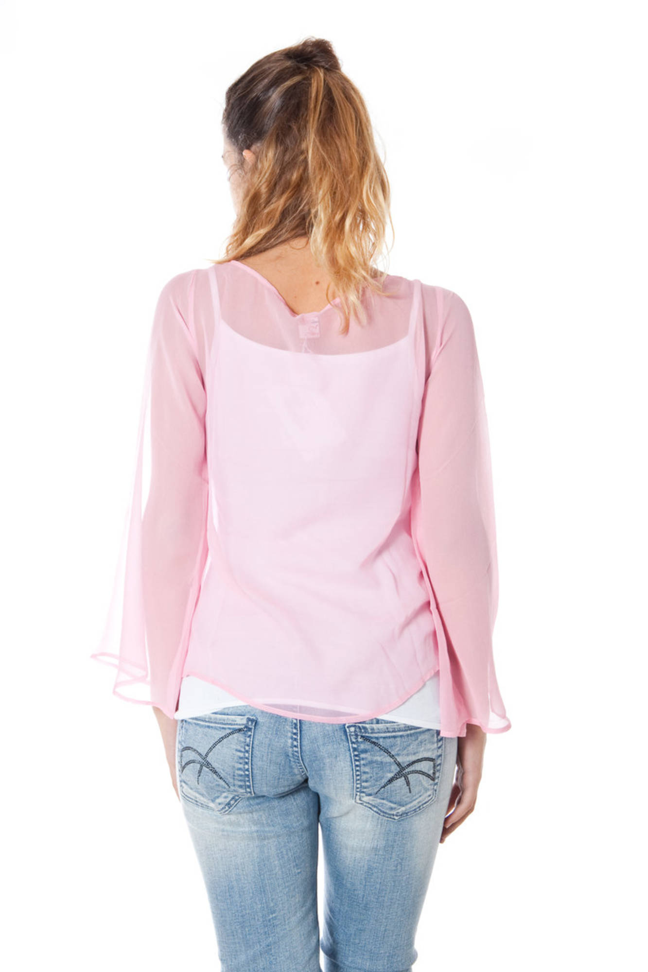 PHARD T-SHIRT MANICHE LUNGHE DONNA ROSA - immagine 3