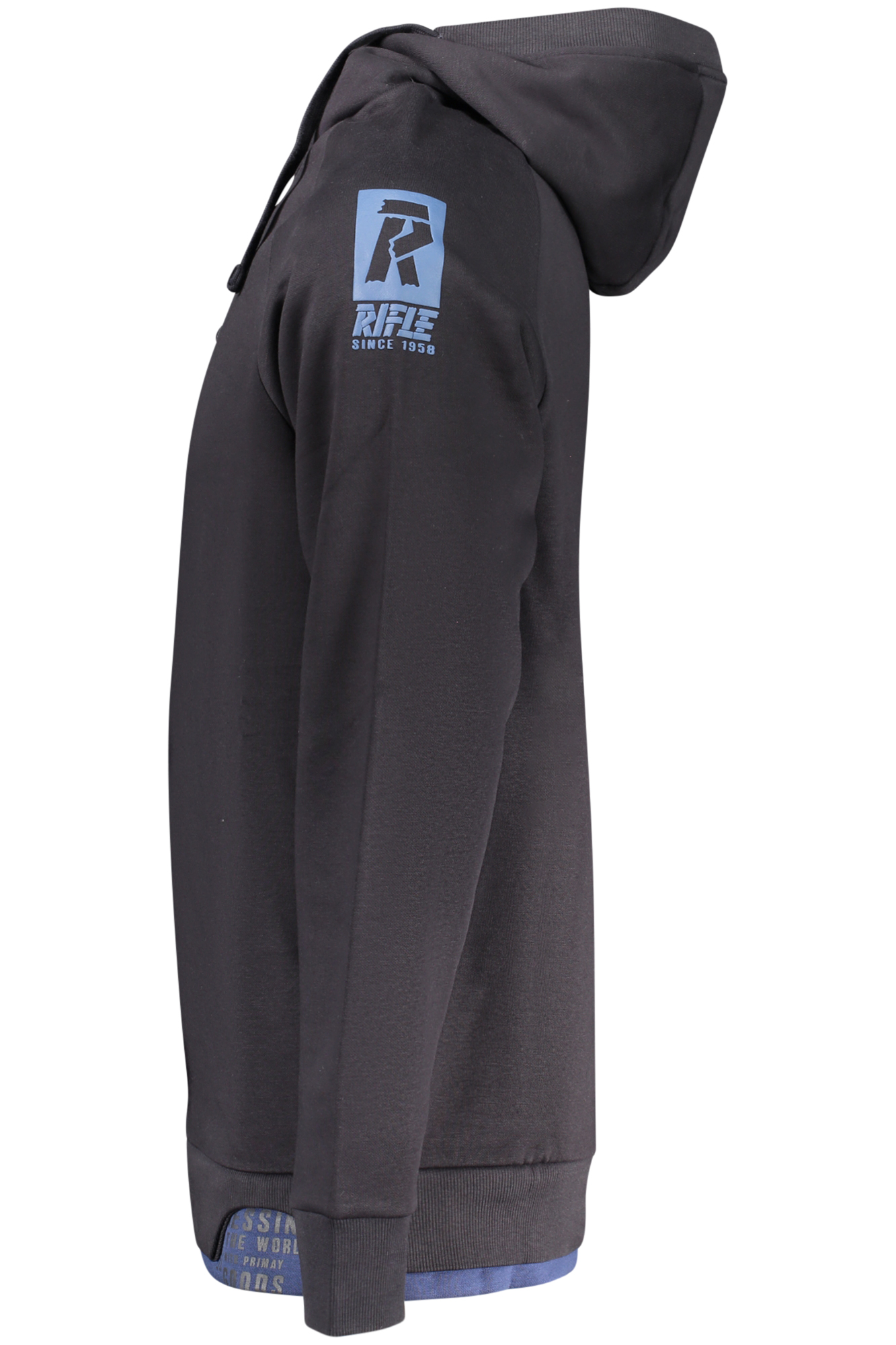 RIFLE FELPA SENZA ZIP UOMO BLU - immagine 3