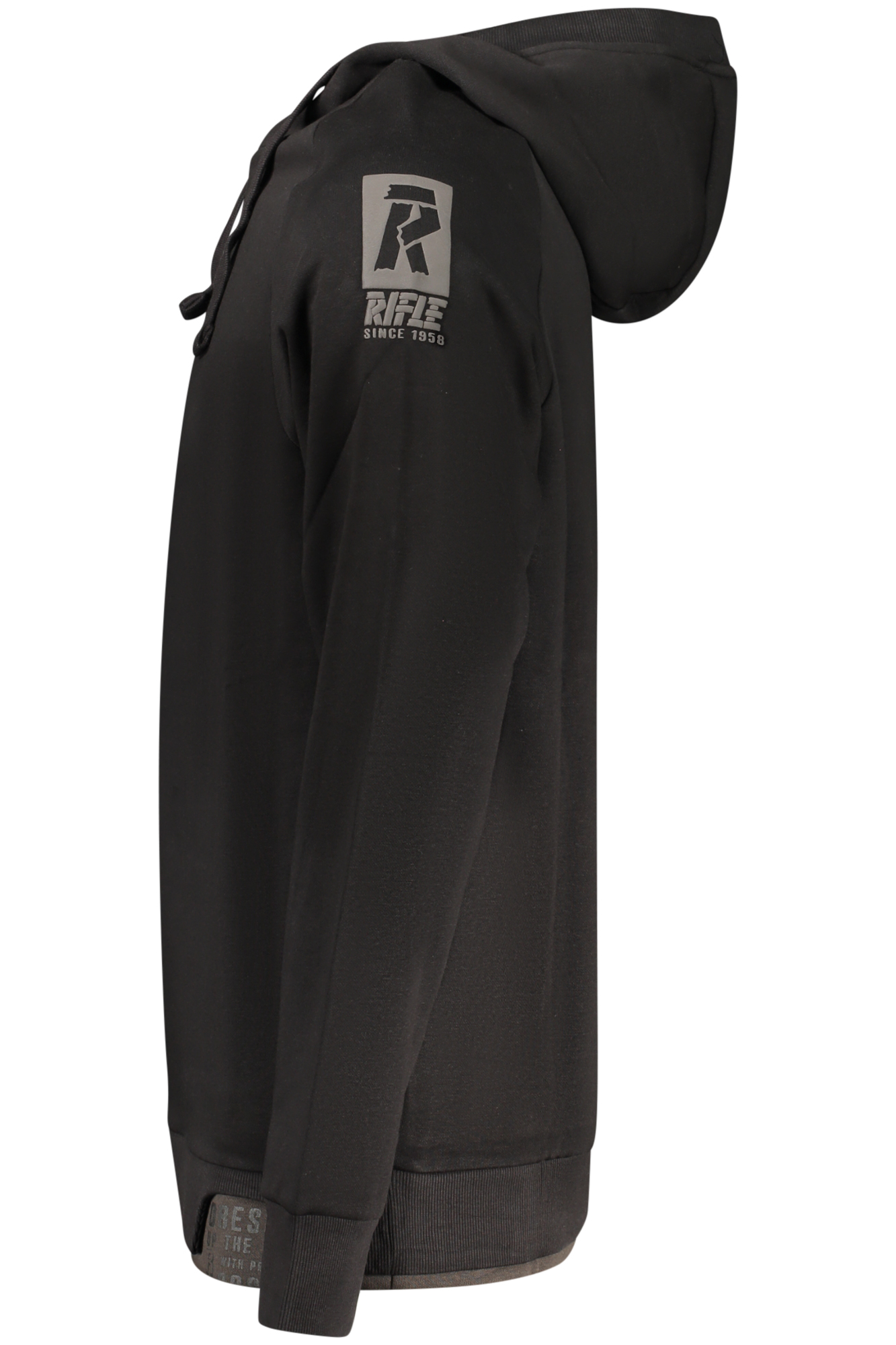 RIFLE FELPA SENZA ZIP UOMO NERO - immagine 3