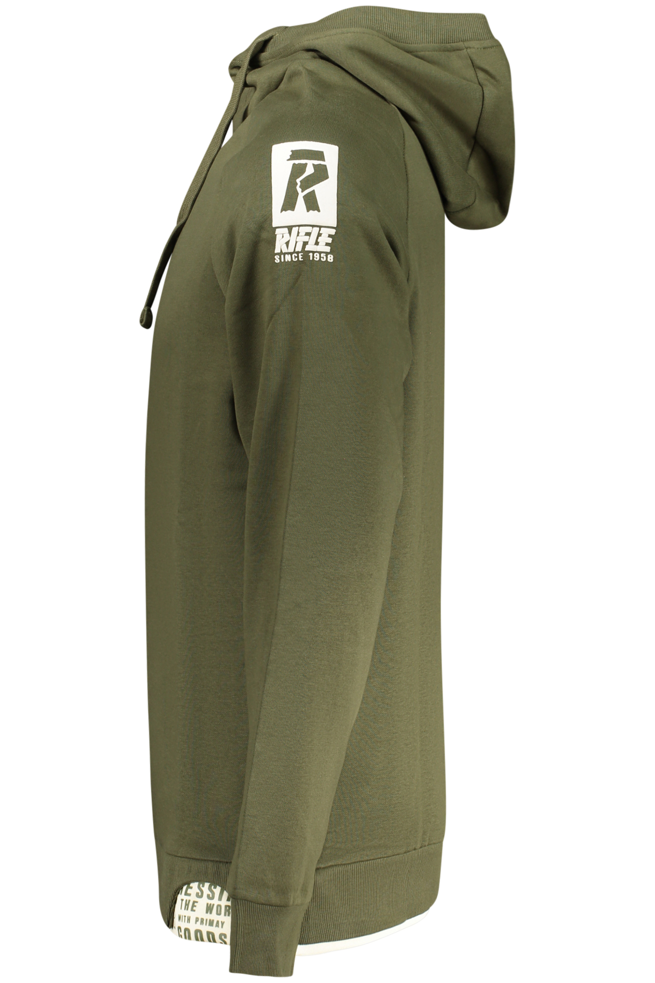 RIFLE FELPA SENZA ZIP UOMO VERDE - immagine 3